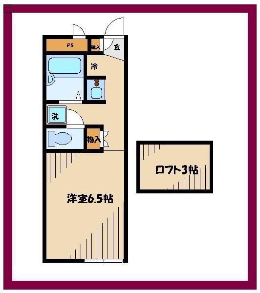 レオパレスヒロ(1K/2階)の間取り写真