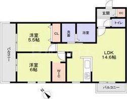 CASA FORESTALE-B(2LDK/3階)の間取り写真