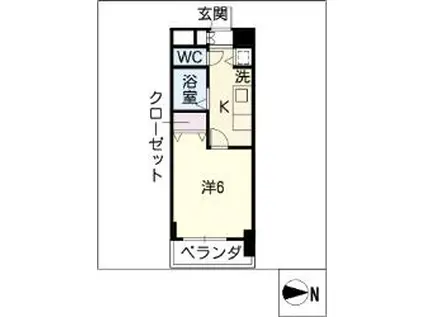 名古屋STATION(1K/8階)の間取り写真