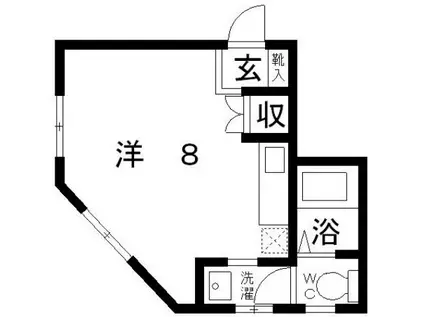 ラコート野々上(ワンルーム/4階)の間取り写真