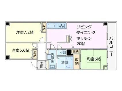 サンセレクト市原(3LDK/5階)の間取り写真