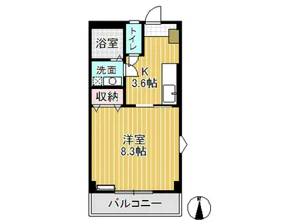 メゾン エクセル(1K/2階)の間取り写真