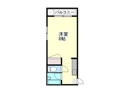 ビッグバーンズマンション新屋敷(ワンルーム/2階)の間取り写真