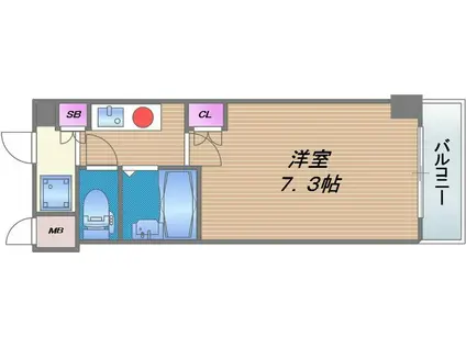 アーデン森之宮 (1K/7階)の間取り写真