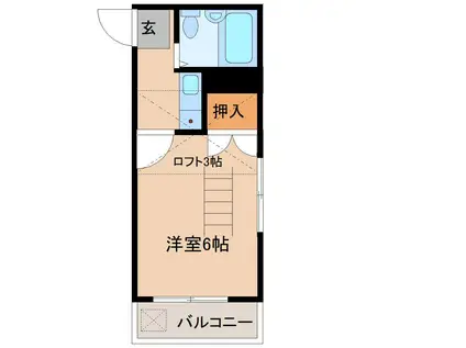 レオパレス東千葉第8(1K/2階)の間取り写真