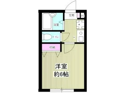 チェスナッツ戸越(1K/3階)の間取り写真