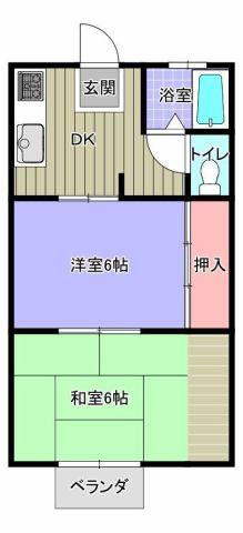 パナハイツABC(2DK/1階)の間取り写真