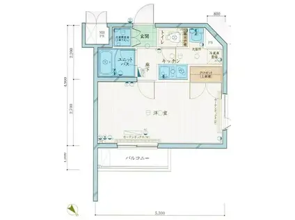 ルーブル豊玉参番館(1K/4階)の間取り写真