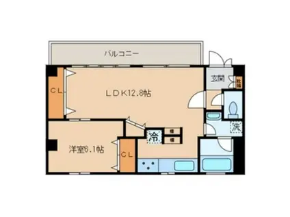 アンビロンM(1LDK/1階)の間取り写真