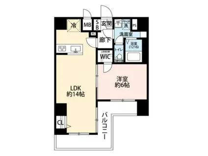 プレール・ドゥーク川崎V(1LDK/8階)の間取り写真