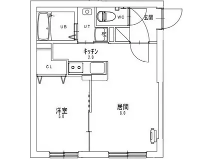 RELATE平岸(1LDK/4階)の間取り写真