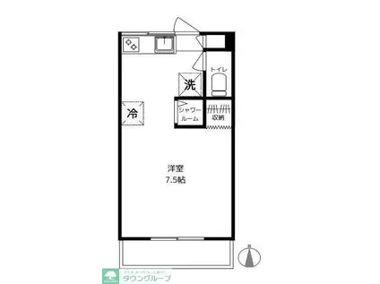 グランシャリオI番館(1K/2階)の間取り写真