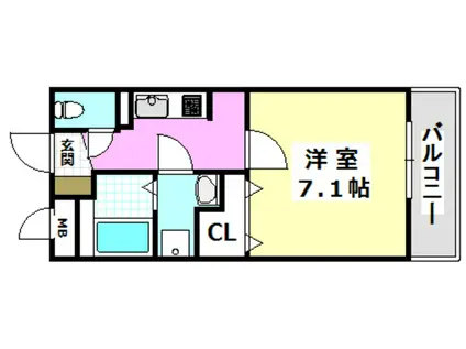 モイ キートス(1K/3階)の間取り写真