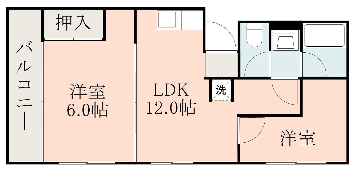 サンシャイン和田(1LDK/3階)の間取り写真