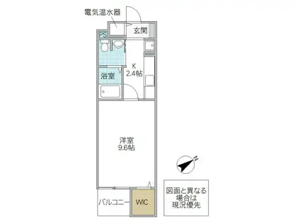 クオーレ メグ(1K/2階)の間取り写真