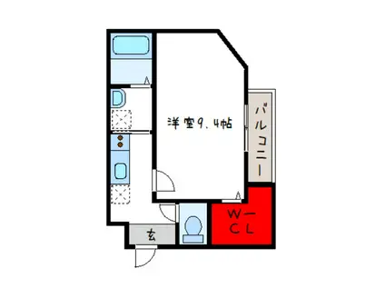 フジパレス花園中央公園南II番館(1K/2階)の間取り写真