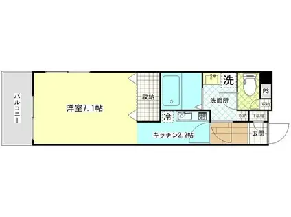 モデラート追浜(1K/2階)の間取り写真