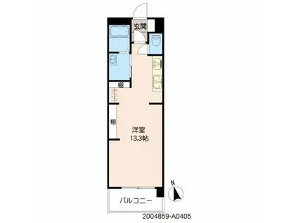 ROUND PURE21(ワンルーム/3階)の間取り写真