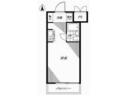 トップ生麦第1(ワンルーム/4階)の間取り写真