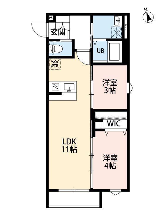 ROBOT HOME 蕨III(2LDK/2階)の間取り写真