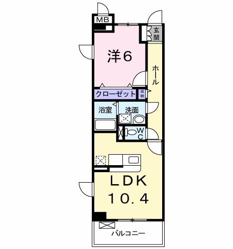 グラン アビタシオン(1LDK/3階)の間取り写真