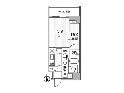 ALTERNA東池袋(2K/6階)の間取り写真