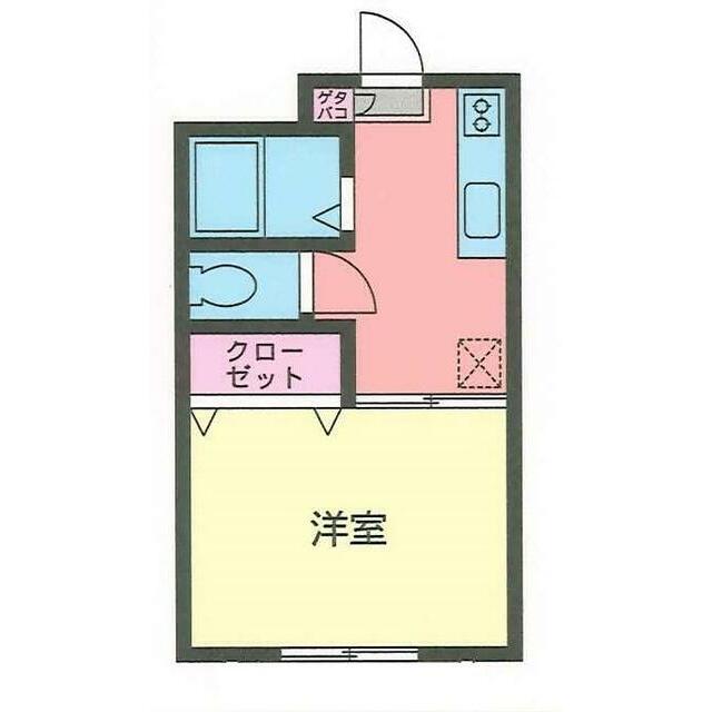 シティーコーポ中山(1K/1階)の間取り写真