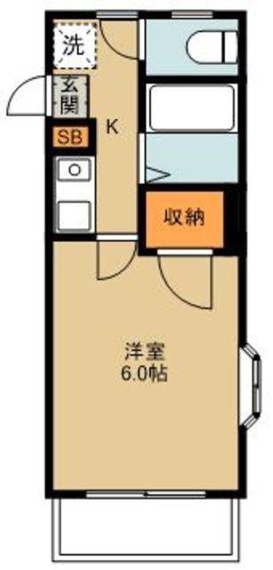 ノースビレッジII(1K/3階)の間取り写真