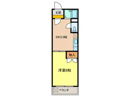 コーポ小沢(1DK/2階)の間取り写真