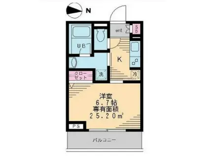 セレリーオ・ニッコー(1K/5階)の間取り写真