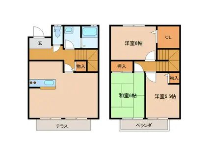 旭ガーデンプレイス六番館(3LDK/1階)の間取り写真