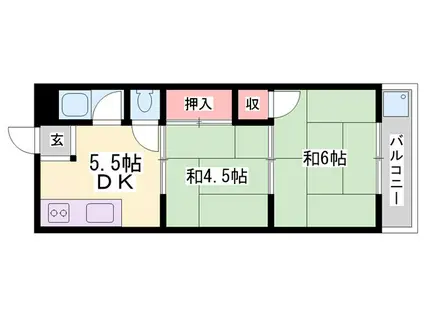 ヨシカワマンション(2DK/3階)の間取り写真