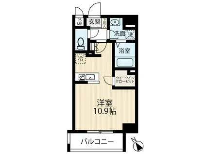 LIBTH前島II(ワンルーム/4階)の間取り写真