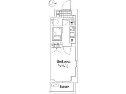 ル・リオン多摩川GRAND-COURT(1K/3階)の間取り写真