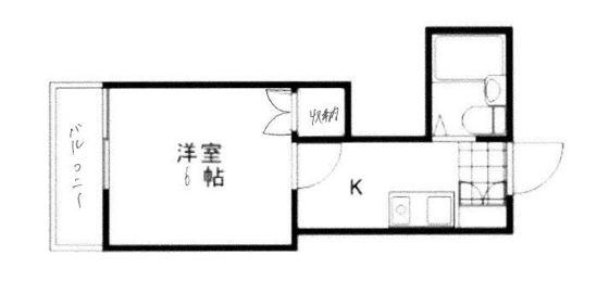 サンライフ東雲(1K/6階)の間取り写真