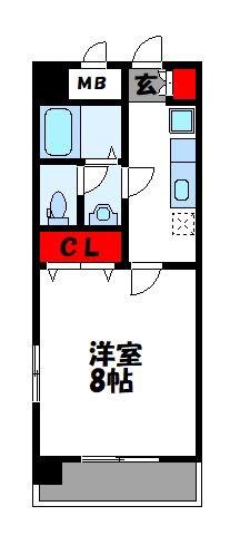 スクレーパー東(1K/5階)の間取り写真