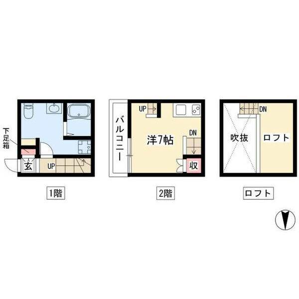 LE COCON豊(1SK/1階)の間取り写真