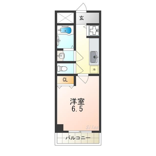 ラポール(1K/2階)の間取り写真