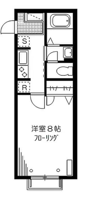 テラスアゼリア(1K/2階)の間取り写真