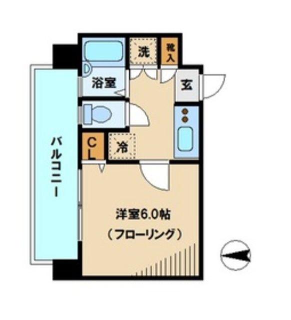 プレール高円寺(1K/5階)の間取り写真