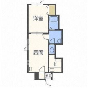 VIOLETTE白石(1LDK/2階)の間取り写真