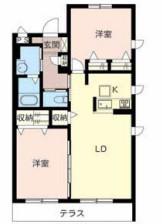 サザンクロスI(2LDK/1階)の間取り写真