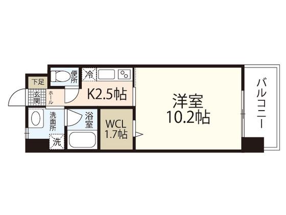 ロイヤルシャトー大須(1K/3階)の間取り写真