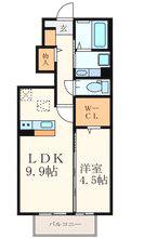 プレステージ城野駅南(1LDK/1階)の間取り写真