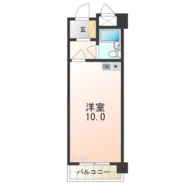 ミストラル川園(ワンルーム/5階)の間取り写真