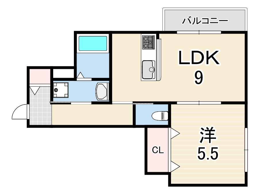 HEBEL MAISON A(1LDK/1階)の間取り写真