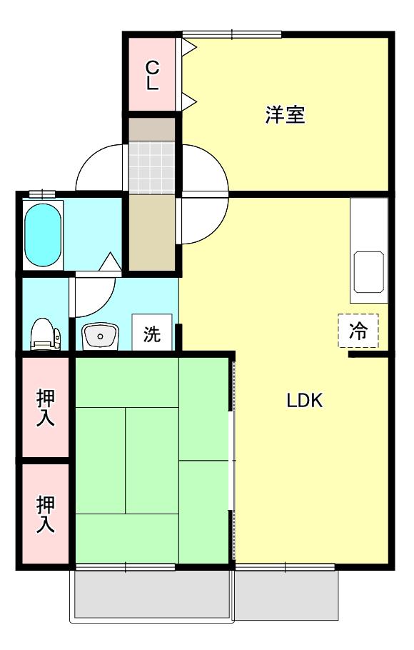 ロイヤルガーデン五番館(2LDK/1階)の間取り写真