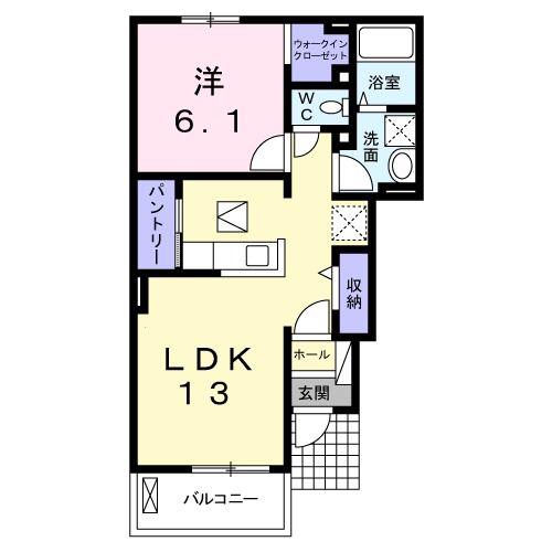 フィレンツェ(1LDK/1階)の間取り写真