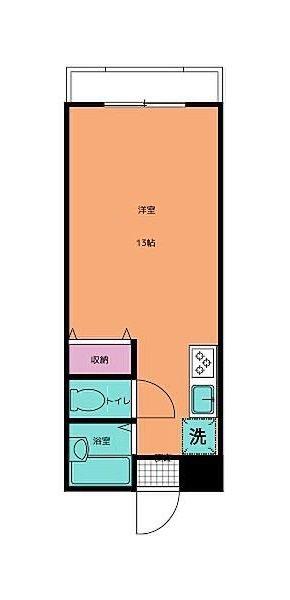 サンシャインタカラⅡ(ワンルーム/2階)の間取り写真
