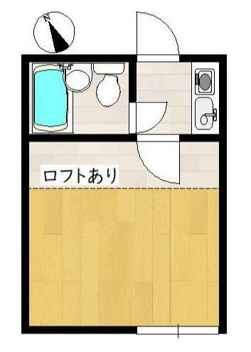 プラザドゥデボンB(ワンルーム/1階)の間取り写真